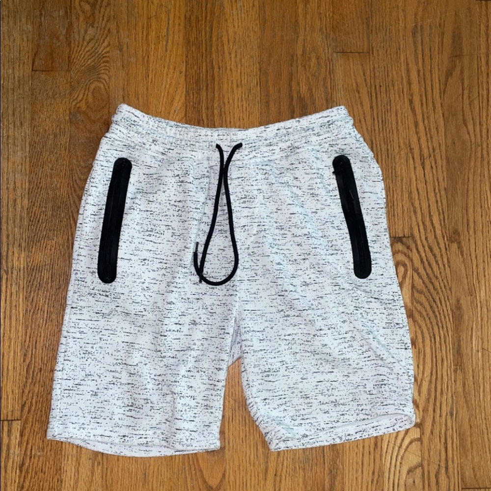 White and black shorts , medium